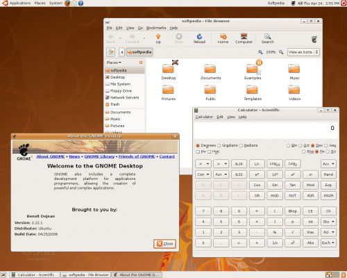 Linux Ubuntu desktop 8.04.